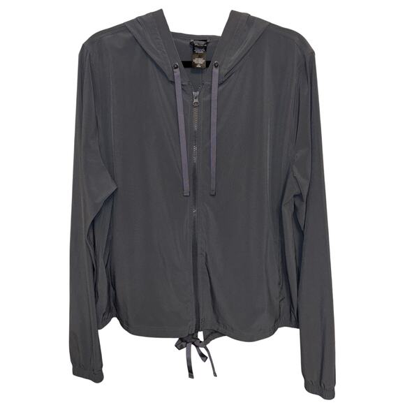 Victoria Sport By Victoria’s Secret Athletic Jacket Large Gray Tie Accent Zip - Picture 1 of 12